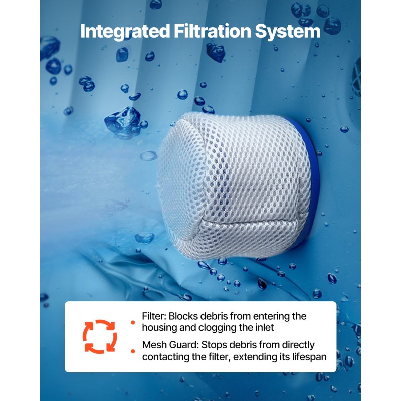 Täytettävä poreallas PVC-verkkomateriaali ulkokäyttöön halkaisija 240 cm 6–8 hengelle