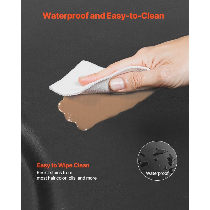 Kampaamotuolimatto puoliympyrän muotoinen PVC-pinnalla 1220 x 930 mm 25 mm PU-vaahto