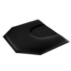 Kampaamomatto kuusikulmainen PVC pintainen 1225 1505 mm 25 mm PU vaahto mattamusta