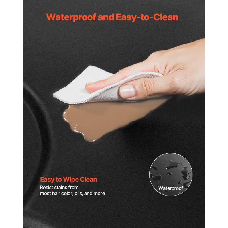 Seisomismatto PVC PU 23 mm paksu 1525x915 mm aukolla 640x300 mm kampaamotuolille