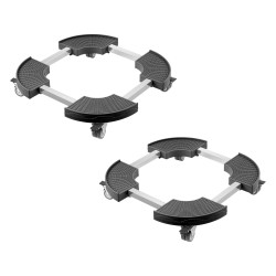 Rullattava alusta roskiksille ja ruukkuille 380 580 mm PP muovi 2 kpl