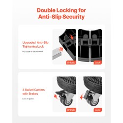 Rullattava alusta roskiksille ja ruukkuille 380–580 mm PP-muovi 2 kpl