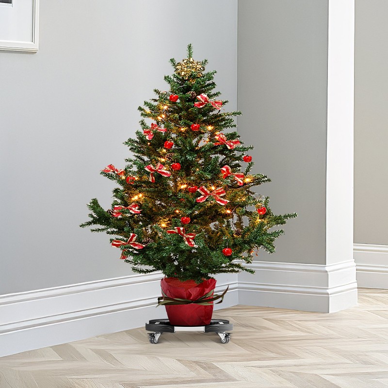 Rullattava alusta roskiksille ja ruukkuille 380–580 mm PP-muovi 2 kpl