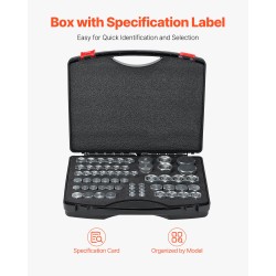 Hydrauliikkatulppasarja 64-osainen sinkitty 45-teräksestä DIN-liittimillä koot 14–36 putkille