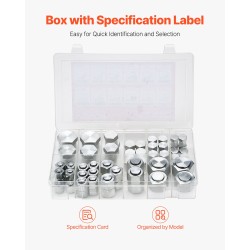 Hydraulitulppasarja 72 osaa ORFS-hydrauliliitoksiin sinkitty 45-teräs O-rengastiivistein lokeroitu laatikko