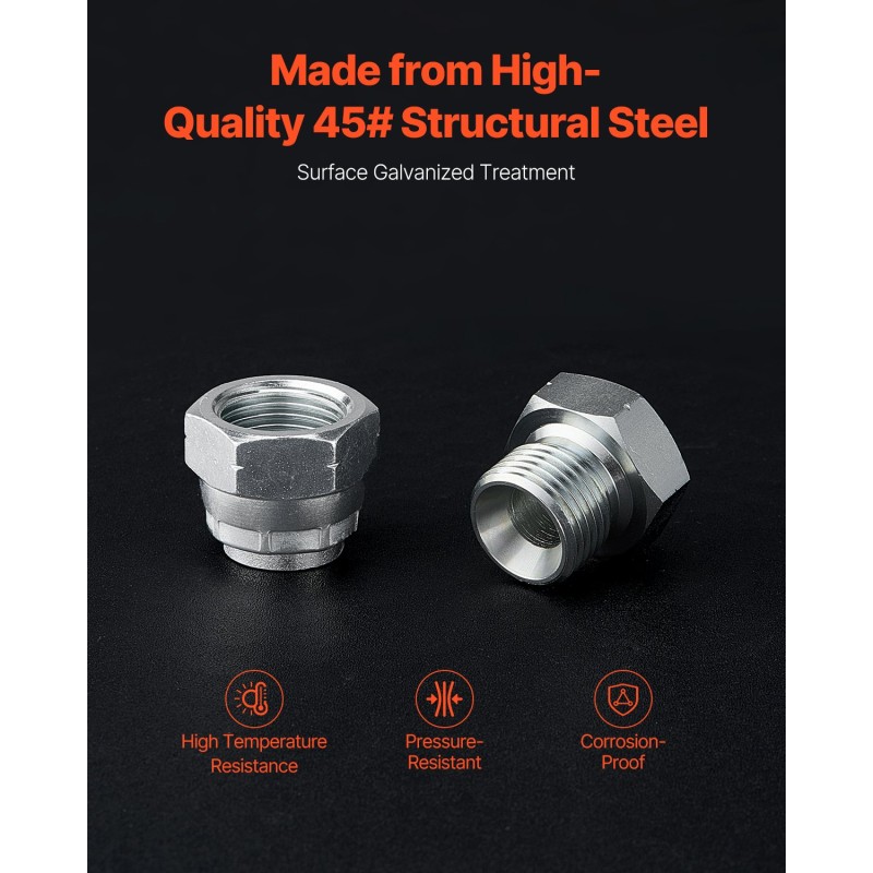 Hydraulinen 64-osainen tulppa ja korkkisarja galvanoitu teräsluokka 45 lokeroitu laatikko hydrauliikkaan