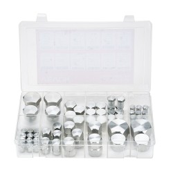 Hydraulitulppa ja suojamuhvisarja 72 osainen sinkitty 45 teräksinen JIC 37 asteen