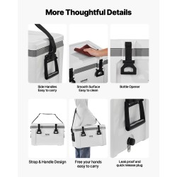 Kova kannettava kylmälaukku 24,6 l PE PP eristetty sivukahvoilla olkahihnalla