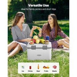 Kylmälaatikko kovakuorinen harmaa 20 l PE ja PP 48 tunnin eristys