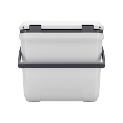 Kylmälaatikko 36 l PE ja PP harmaanvalkoinen kannettava ulkoiluun