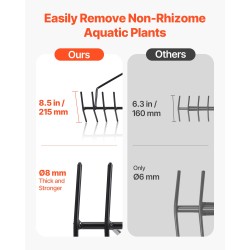 Rautainen vesikasviharava 9 m nailonköydellä 215 mm piikeillä verkkopussilla