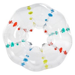 Ilmatäytteinen kehopallo 1,5 m 0,8 mm PVC-muovia kahvoilla olkahihnoilla ulkoleikkeihin