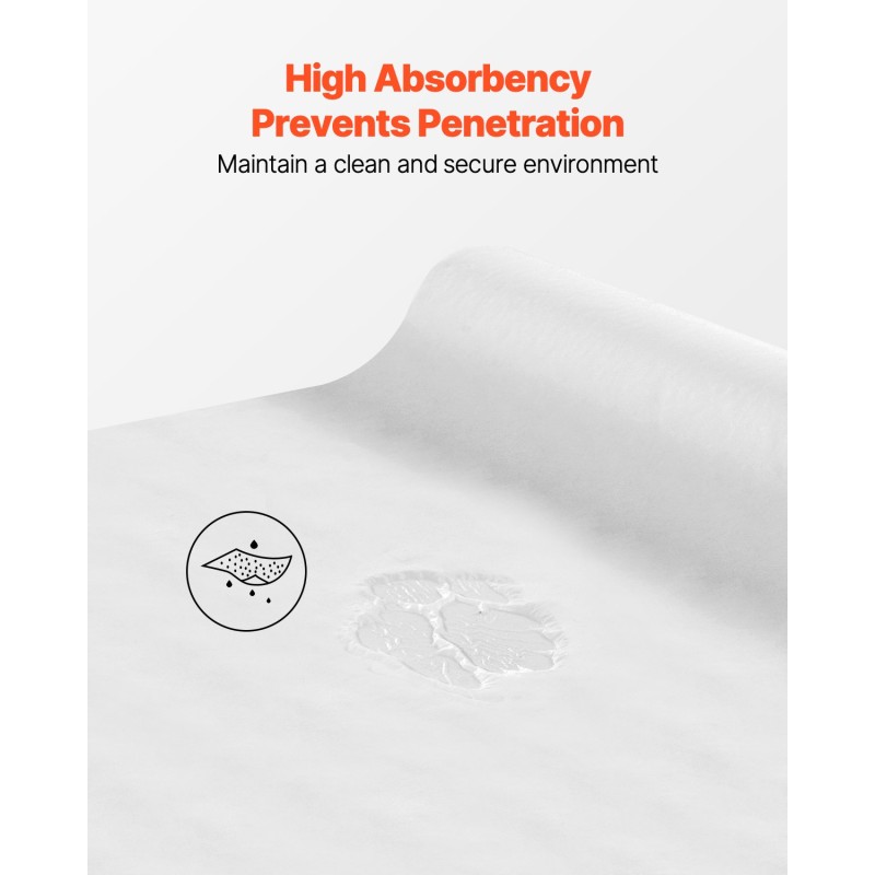 Tutkimuspöydän suojapaperi 21 tuumaa kreppipinta kertakäyttöinen 12 rullaa