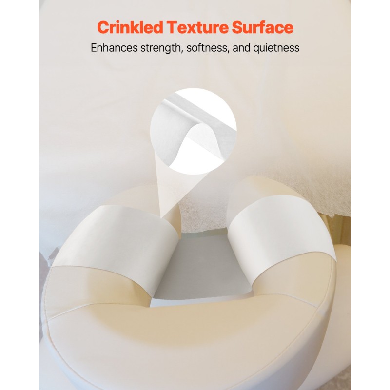 Niskatuen suojapaperirullat 25 rullaa krepattu 20 g/m² 215 mm 38,1 m