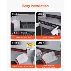 Paperileikkurin varaterä pikaterästä sähkökäyttöiseen G450VS+-malliin 503 x 43 x 6 mm