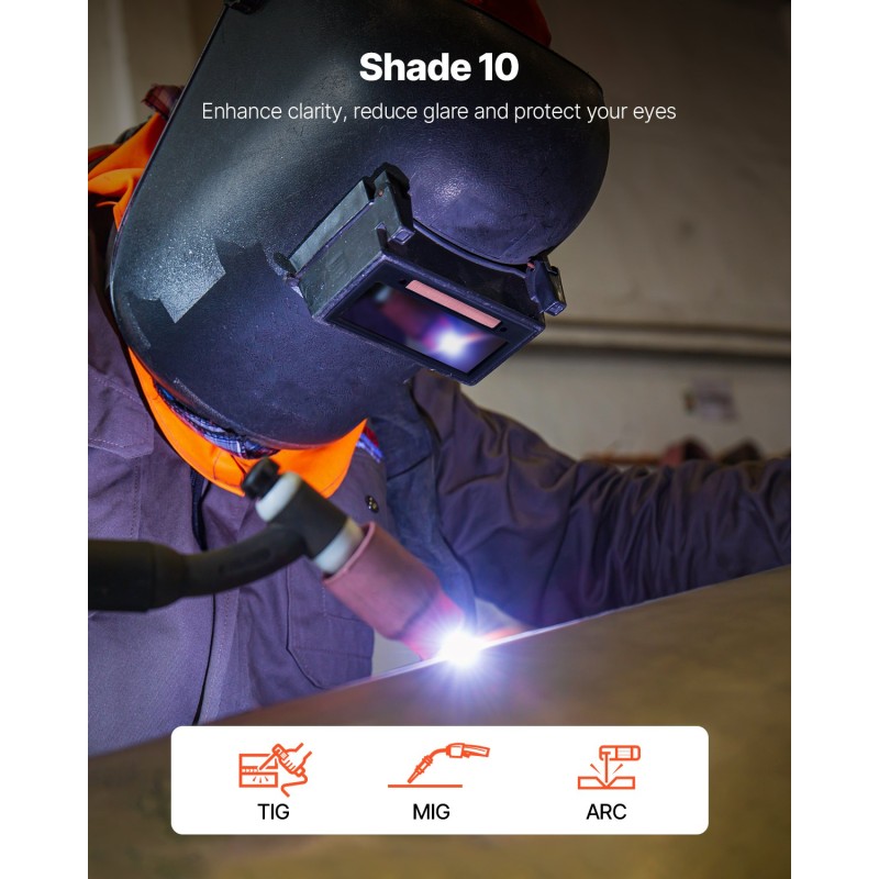 Automaattisesti tummuva hitsauslasi tummuusaste 10 luonnollinen väritoisto kaksi kaarisanturia