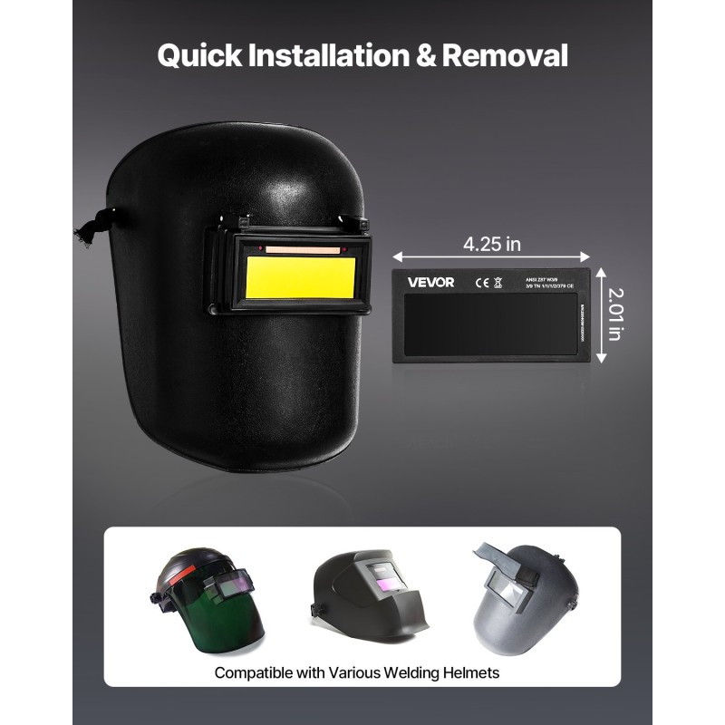 Automaattisesti tummuva hitsauslasi tummuusaste 10 luonnollinen väritoisto kaksi kaarisanturia