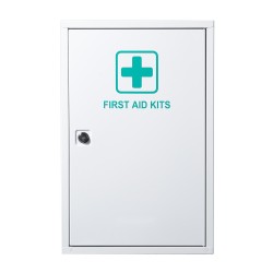 Seinälle asennettava metallinen ensiapukaappi kylmävalssattu teräs 3 hyllyä 1000 ensiaputarviketta