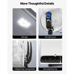 Kaupallinen jääjuomakone kaksilla 15 litran säiliöillä ruostumaton teräs musta