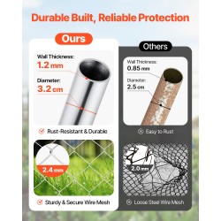 Ketjuaidan porttipaneeli galvanoitu Q235-metalli säädettävä leveys 61–183 cm korkeus 117 cm