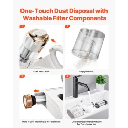 Patjapölynimuri 550W 18 kPa HEPA 650 ml lämmin ilma tuoksutoiminto