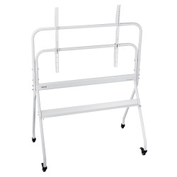 Manuaalinen teräslattiateline televisiolle 35–100 tuuman korkeussäädettävä pyörillä 90 kg kantavuus