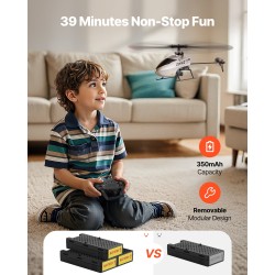 Kaukosäädettävä helikopteri ABS-runkoinen 4-kanavainen 2,4 GHz 6-akselisella gyroskoopilla lapsille