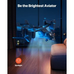 Kauko-ohjattava 4-kanavainen helikopteri 2.4GHz 6-akselinen gyroskooppi ABS-runko lapsille 8+