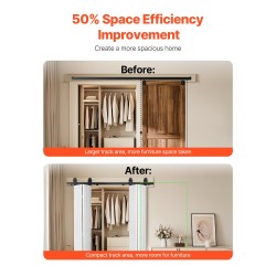 Taittuva liukuoven kiskosarja hiiliteräs 1524 mm 150 kg musta