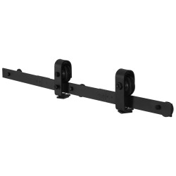 Kaksiosainen liuku- ja taitto-oven kiskosarja hiiliteräksinen 914 mm 150 kg musta