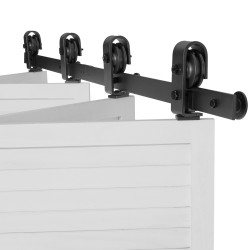 Taitto ovien liukukiskosarja hiiliterästä 1320 mm 150 kg musta neljälle 12 tuuman ovelle