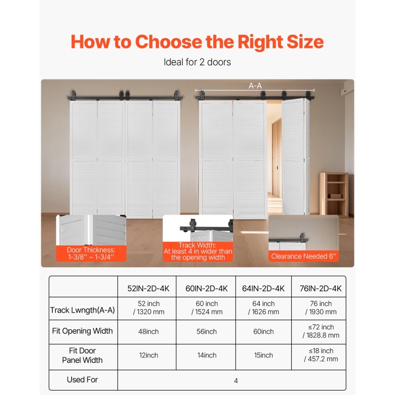 Taitto-ovien liukukiskosarja hiiliterästä 1320 mm 150 kg musta neljälle 12 tuuman ovelle