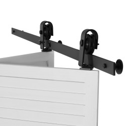 Liukuovikiskosarja 2 osainen yläasenteinen hiiliteräs musta 1320 mm