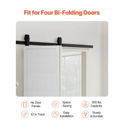 Liukuovikiskosarja 2-osainen yläasenteinen hiiliteräs musta 1320 mm