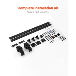 Liukuovikiskosarja 2-osainen yläasenteinen hiiliteräs musta 1320 mm