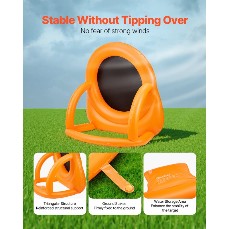 Täytettävä jättikokoinen PVC jalkapallo- ja tikkataulu 200 cm sisältää pallot tikat pumpun