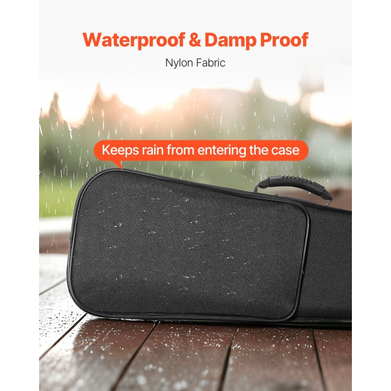 Viulukotelo 4/4 vedenpitävä nailonpintainen pehmeällä plyysivuorella musta