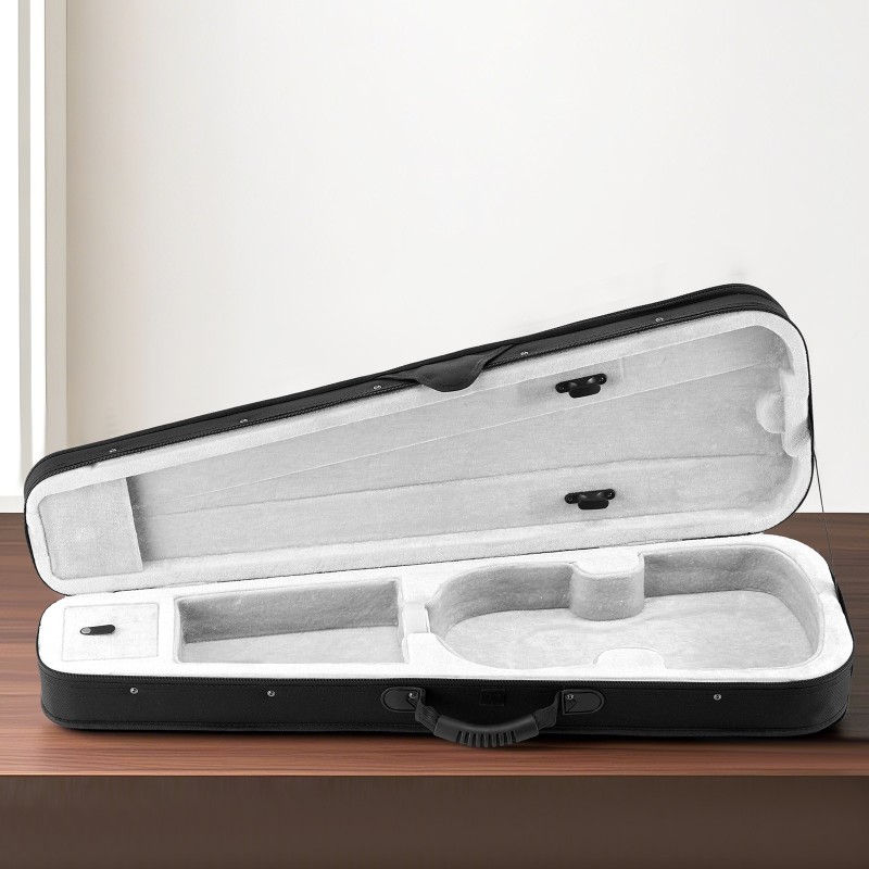 Viulukotelo 4/4 vedenpitävä nailonpintainen pehmeällä plyysivuorella musta