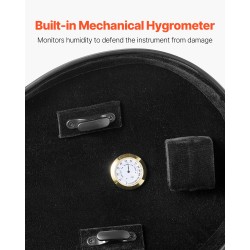 4/4-kokoinen viulukotelo komposiittipinnalla plyysivuorella sisäänrakennetulla kosteusmittarilla kaksinkertaisilla olkahihnoilla