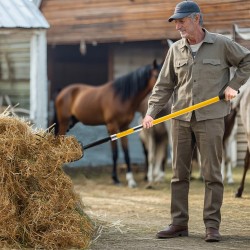 Puutarhatalikko 5-piikkinen mangaaniteräspää lasikuituvarsi 1450 mm ergonominen Y-kahva