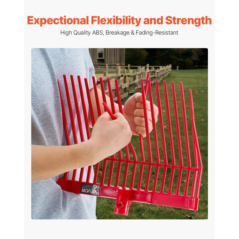 Lantahaarukan vaihtopäät 6 kpl PP-muovia 18 vinosti muotoiltua piikkiä