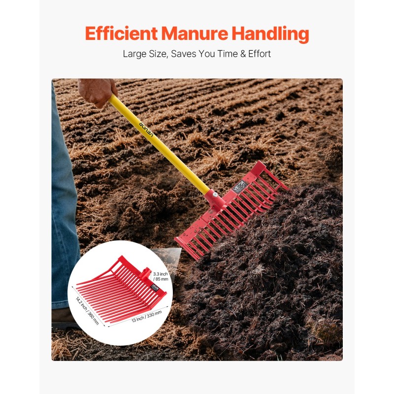 Lantahaarukan vaihtopäät 6 kpl PP-muovia 18 vinosti muotoiltua piikkiä