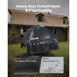 Generaattorin suojapeite säänkestävä paksu Oxford-kangas 1778–2743 mm musta