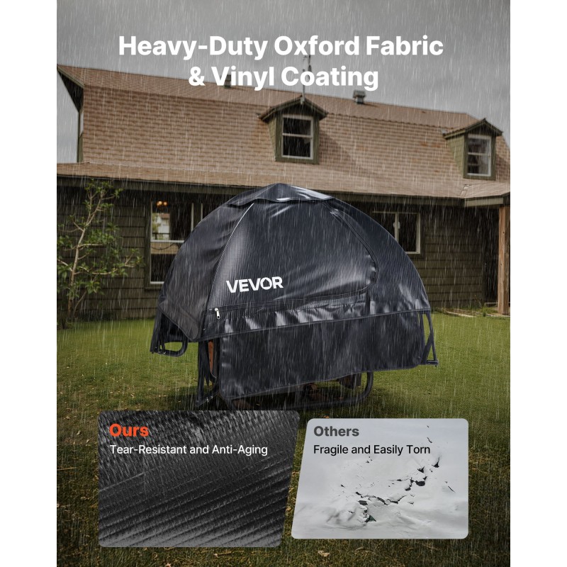 Generaattorin suojapeite säänkestävä paksu Oxford-kangas 1778–2743 mm musta