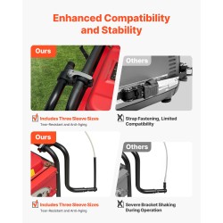 Generaattorin suojapeite säänkestävä paksu Oxford-kangas 1778–2743 mm musta