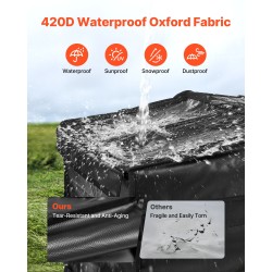 Generaattorin suojus vedenpitävä 420D Oxford-kangas musta 3500–12000 W