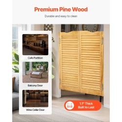 Keinuva puolikorkea sisäovi kaksitoiminen mäntyinen automaattinen sulkeutuminen