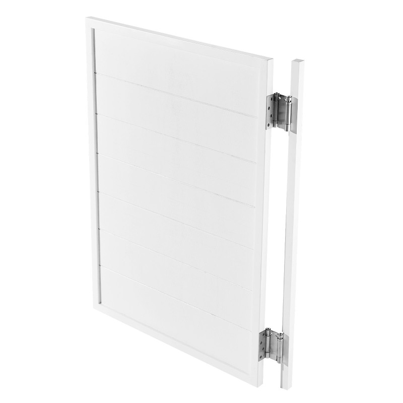 Yksilehtinen mäntypuinen kääntyvä saluunaovi 805x28x1060 mm valkoinen sisäkäyttöön