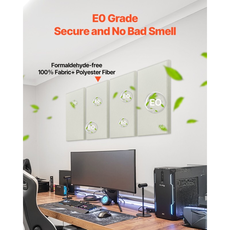 Akustiset seinäpaneelit 4 kpl 600x300x50 mm beige lasikuitu 3M-itseliimautuva