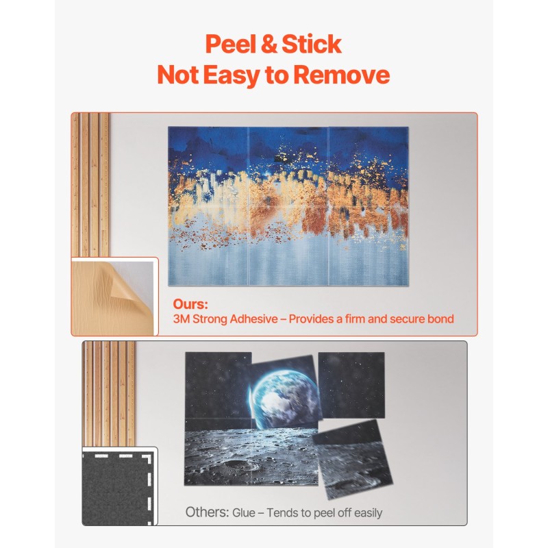 Seinäakustiikkapaneelit polyesterikuitu 600x600x10 mm 6 kpl itseliimautuva pastellisävyinen kuvio